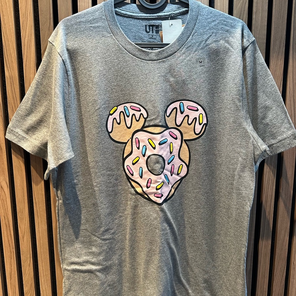 Uniqlo Gray Mickey Donut T-Shirt